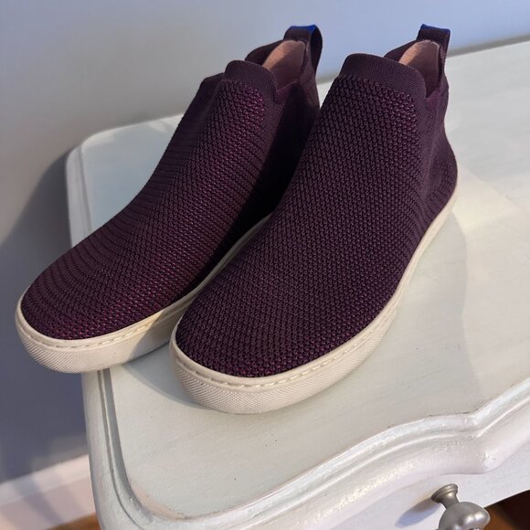 Rothy’s Berry Lattice Stitch Chelsea Boots Limited Edition/ Retired Sz 7 - Picture 2 of 3